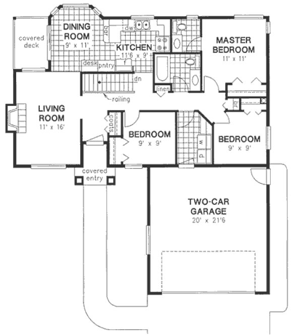 Main Floor Plan for House Plan #138519