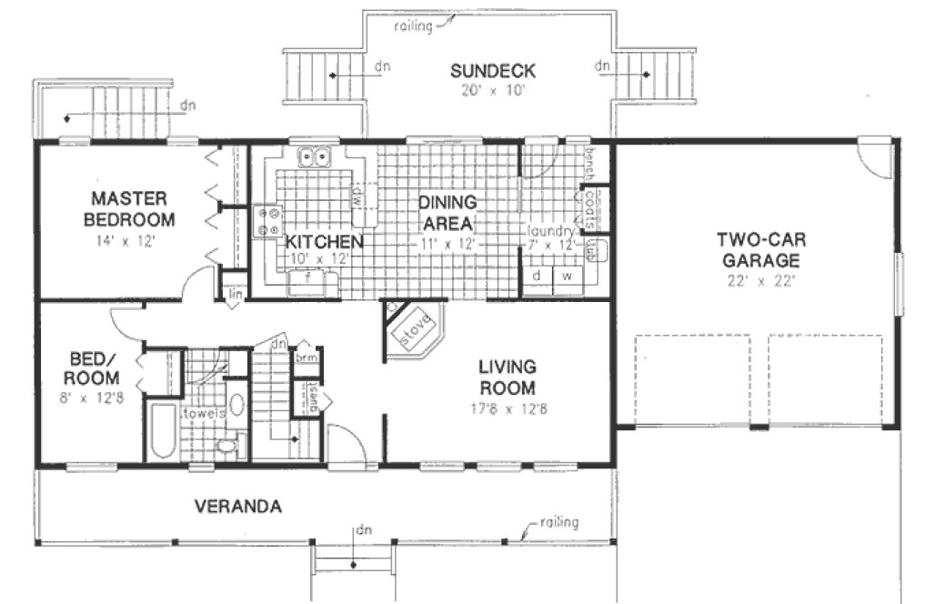 Main Floor Plan for House Plan #130619