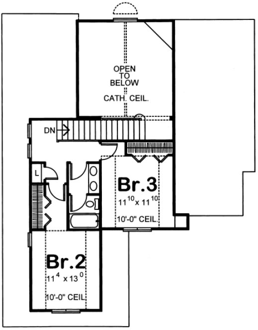 Second Floor Plan for House Plan #154229