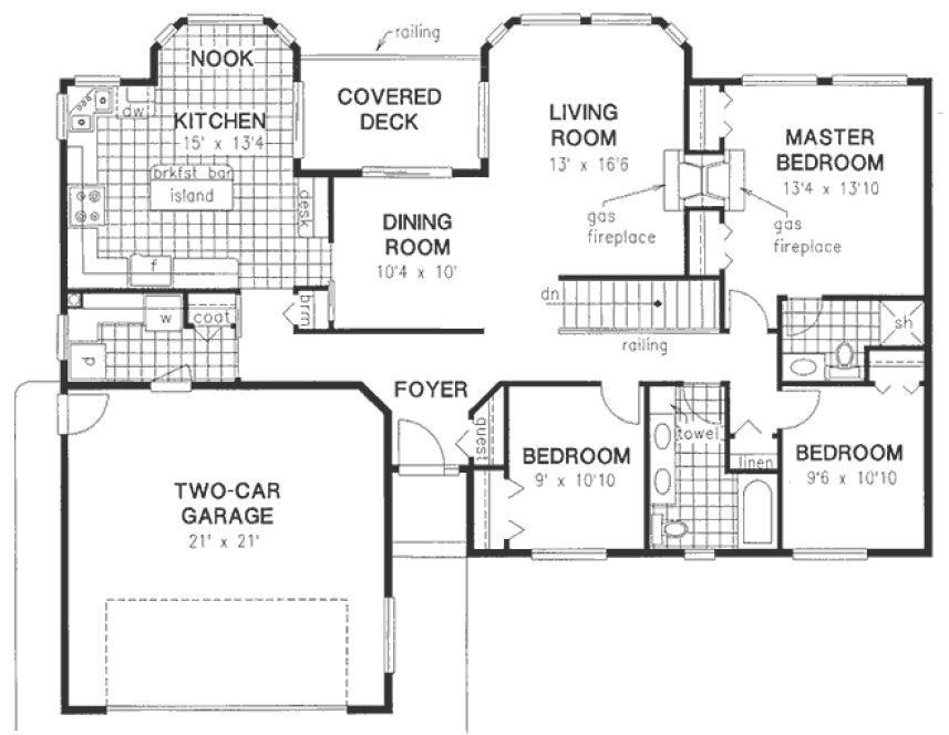 Main Floor Plan for House Plan #133619