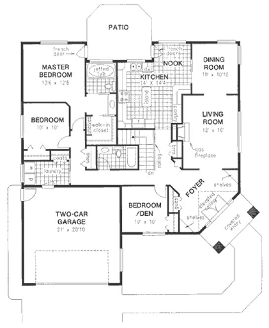 Main Floor Plan for House Plan #134619