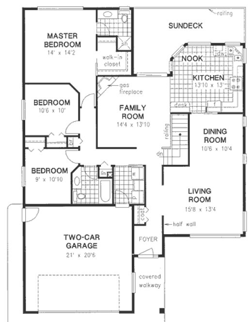 Main Floor Plan for House Plan #136619