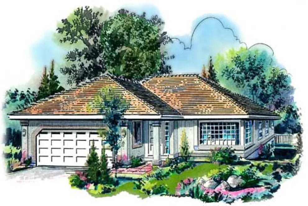 Full Rendering for House Plan #136619