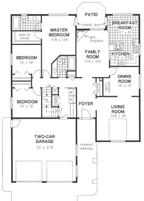 Main Floor Plan for House Plan #138619