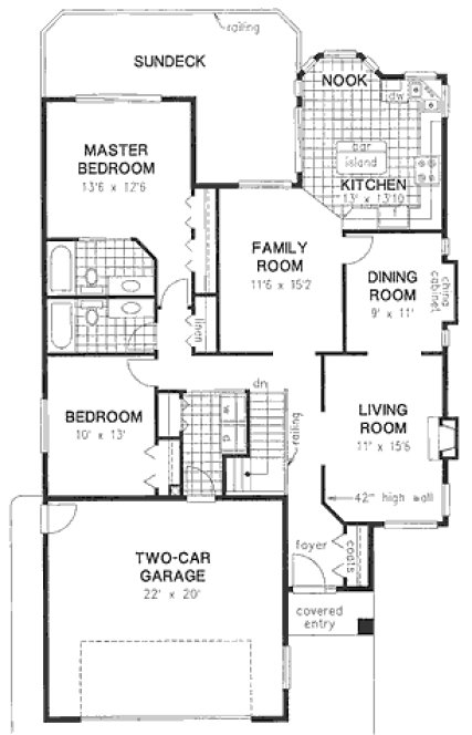 Main Floor Plan for House Plan #139619