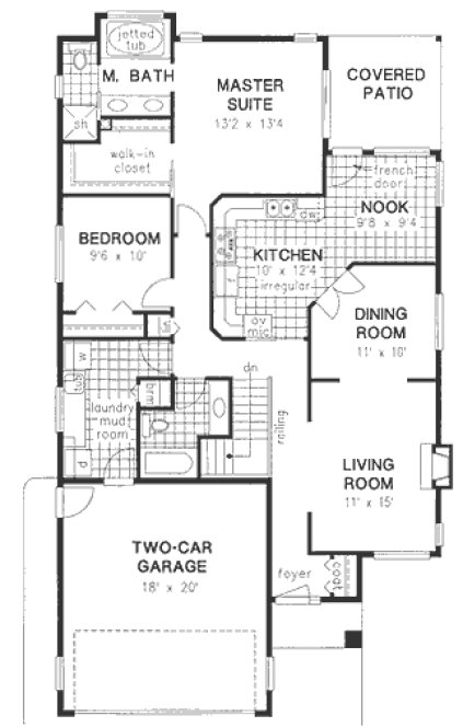 Main Floor Plan for House Plan #131719