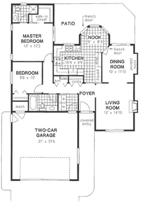 Main Floor Plan for House Plan #135719