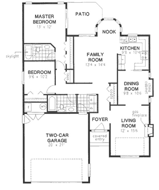 Main Floor Plan for House Plan #138719