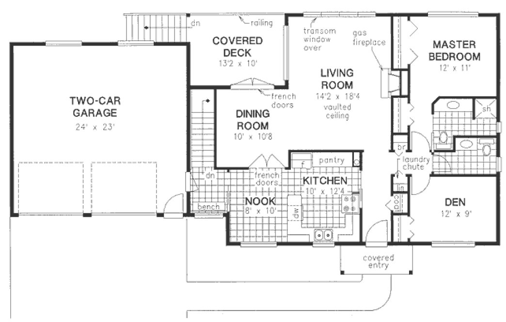 Main Floor Plan for House Plan #132029
