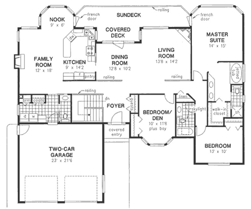 Main Floor Plan for House Plan #134029