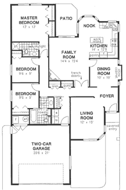 Main Floor Plan for House Plan #136029
