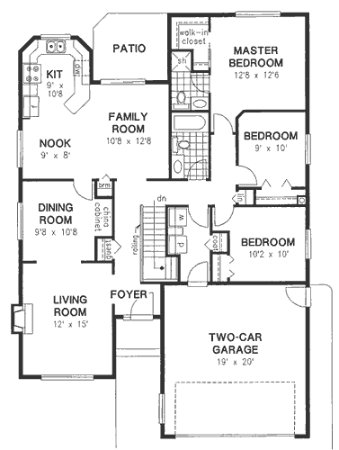 Main Floor Plan for House Plan #137029