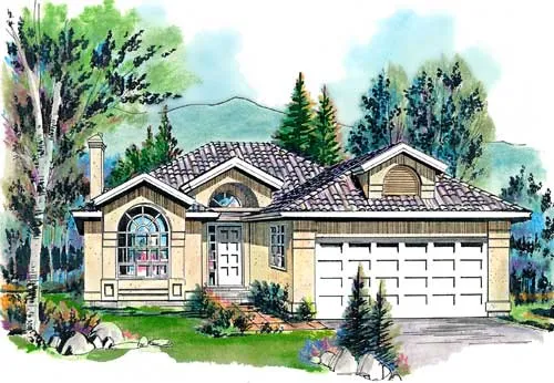 Full Rendering for House Plan #137029