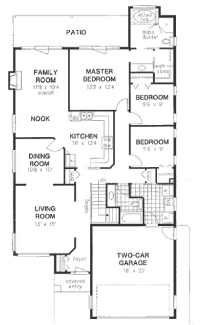 Main Floor Plan for House Plan #138029