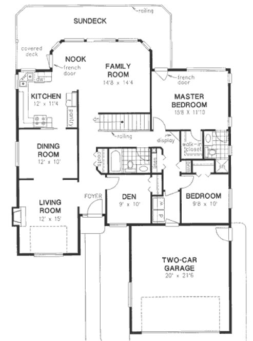 Main Floor Plan for House Plan #132129