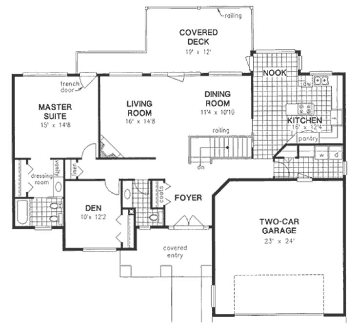 Main Floor Plan for House Plan #135129