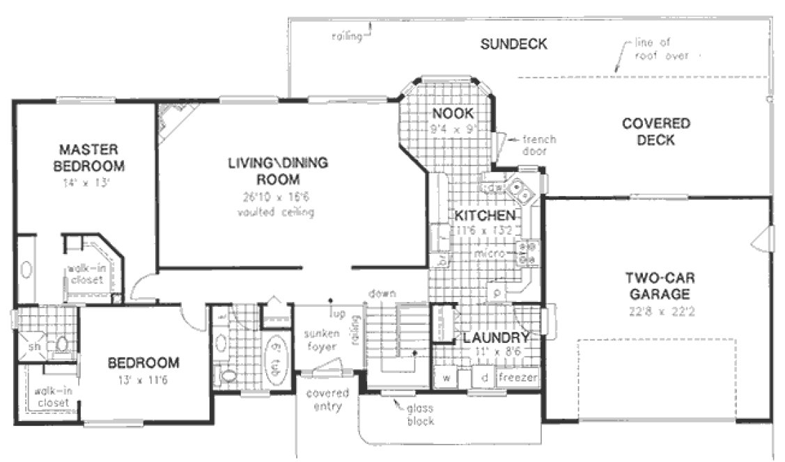 Main Floor Plan for House Plan #137129