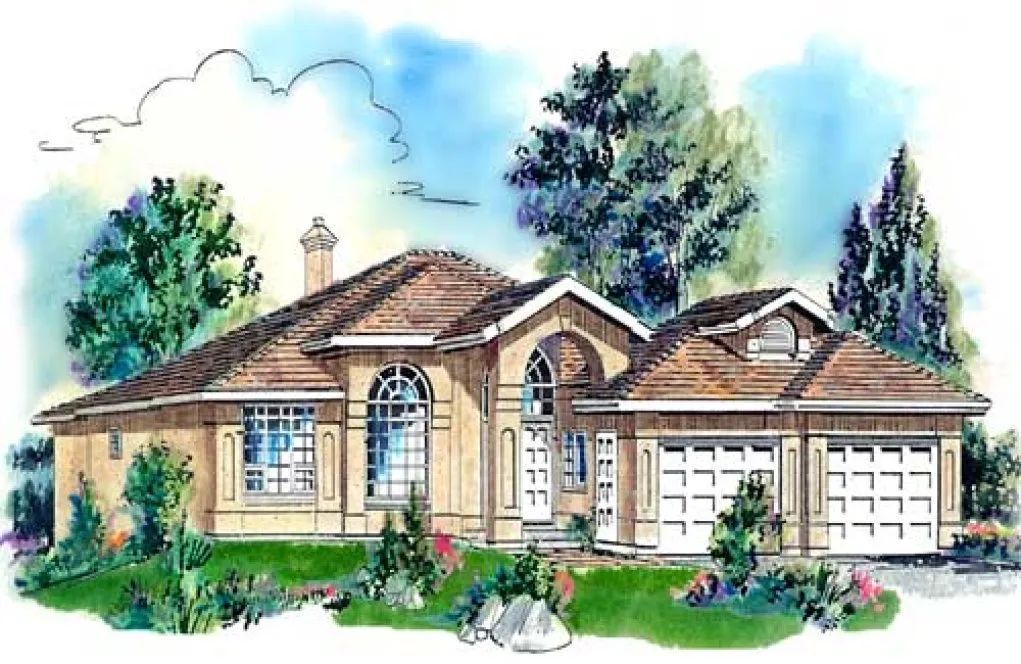 Full Rendering for House Plan #132229
