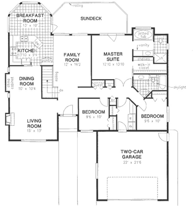 Main Floor Plan for House Plan #133229