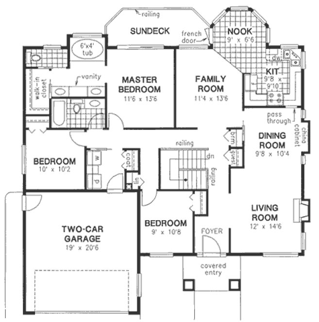 Main Floor Plan for House Plan #134229