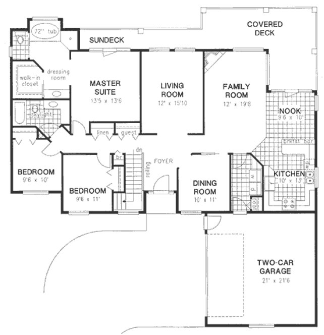 Main Floor Plan for House Plan #137229