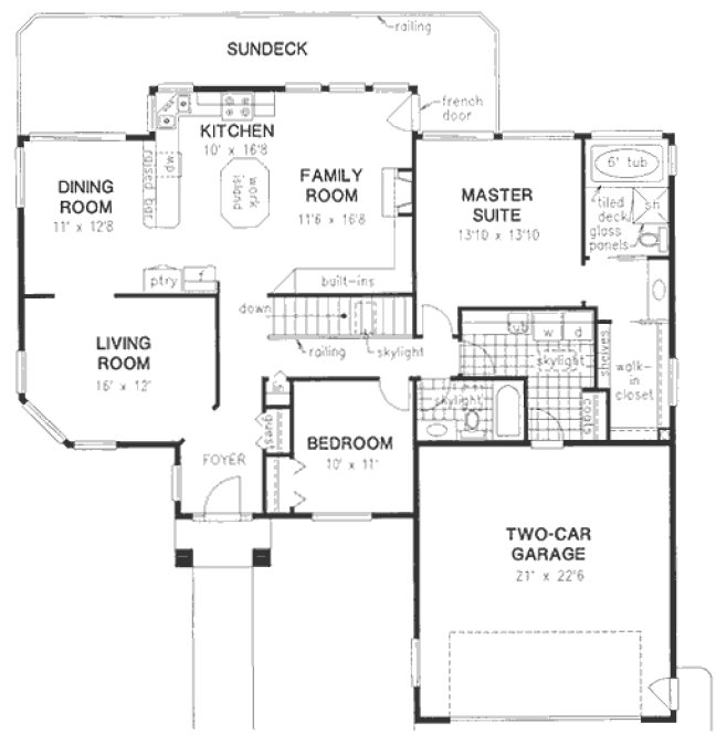 Main Floor Plan for House Plan #135429