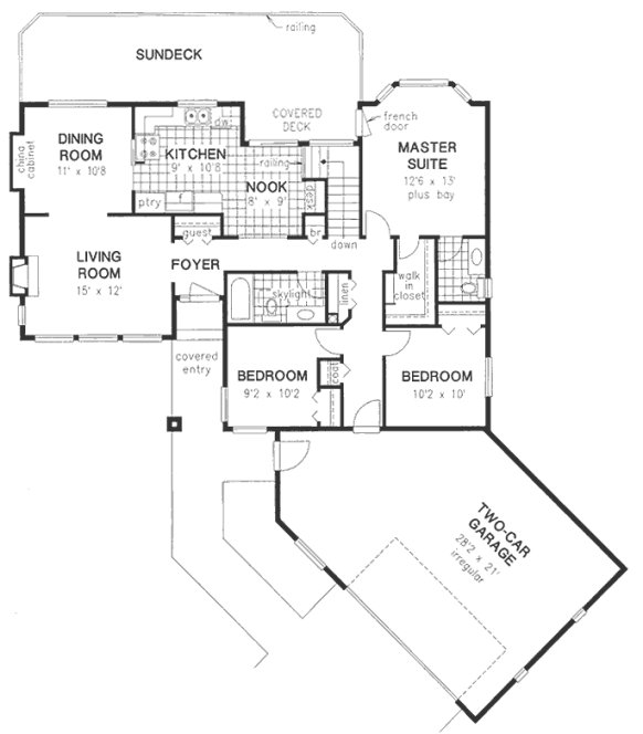 Main Floor Plan for House Plan #136429