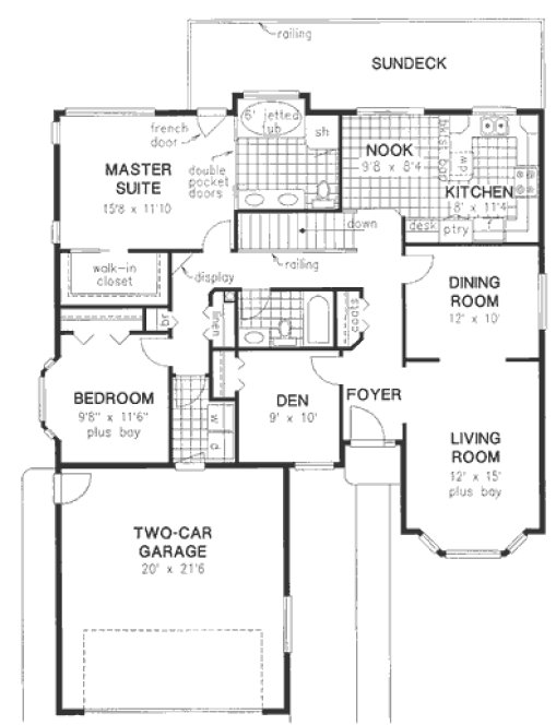Main Floor Plan for House Plan #137429