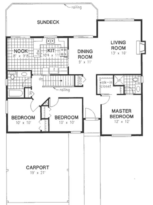Main Floor Plan for House Plan #139429