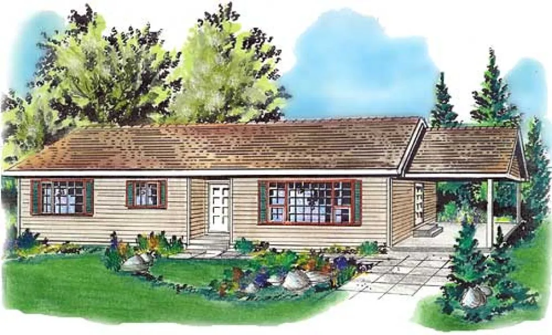 Full Rendering for House Plan #130529