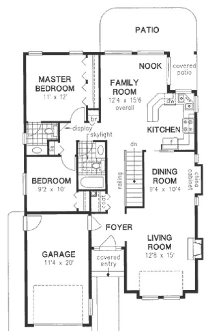 Main Floor Plan for House Plan #136529