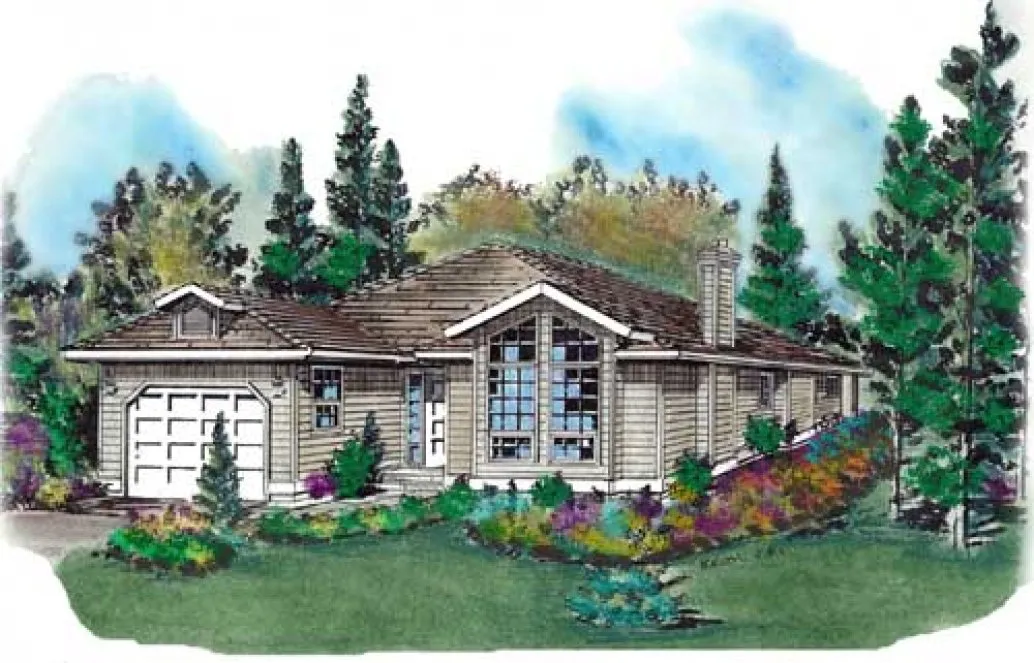 Full Rendering for House Plan #136529