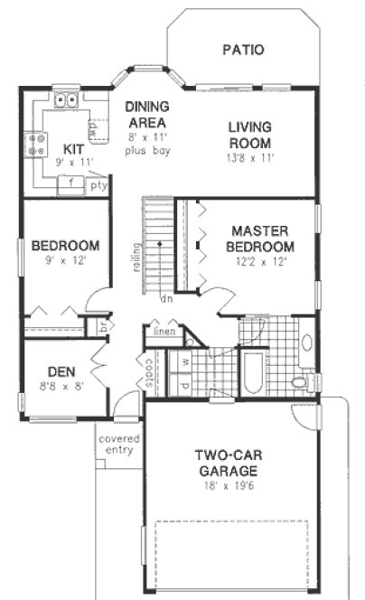 Main Floor Plan for House Plan #139529