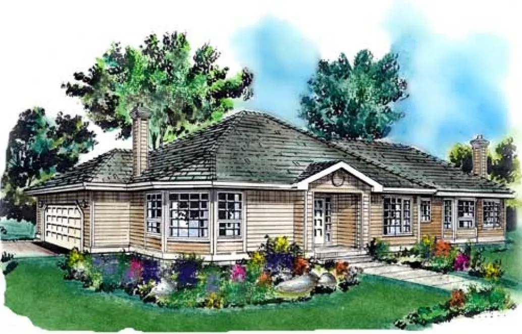 Full Rendering for House Plan #130629