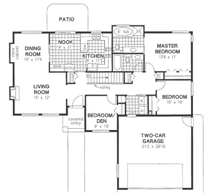 Main Floor Plan for House Plan #131629