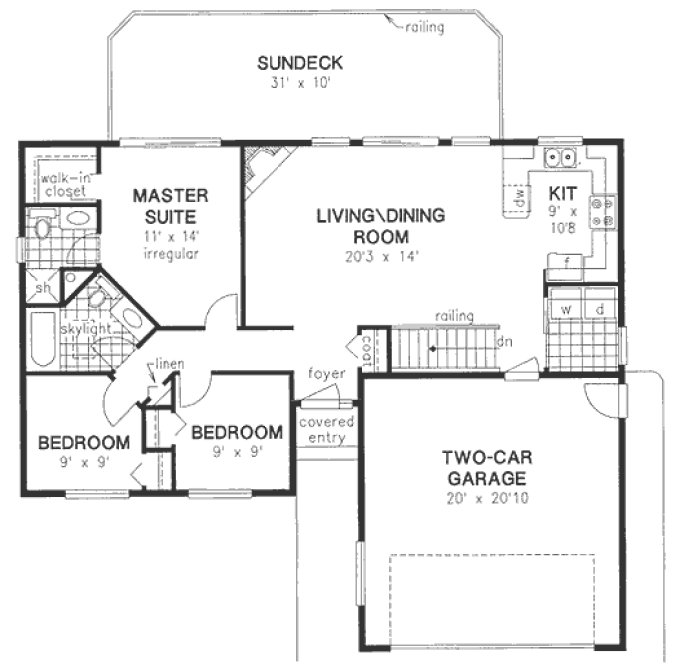 Main Floor Plan for House Plan #134629
