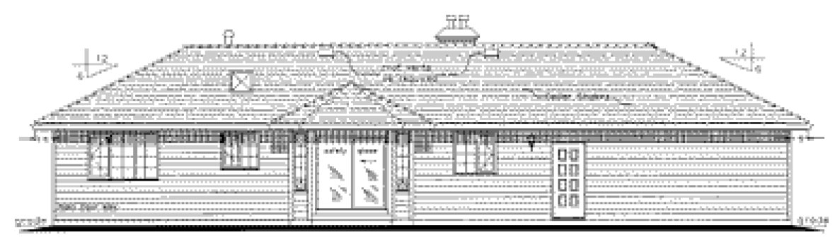 Rear Elevation for House Plan #135629