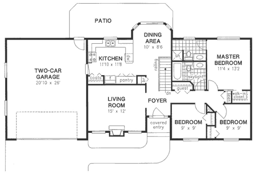 Main Floor Plan for House Plan #135629