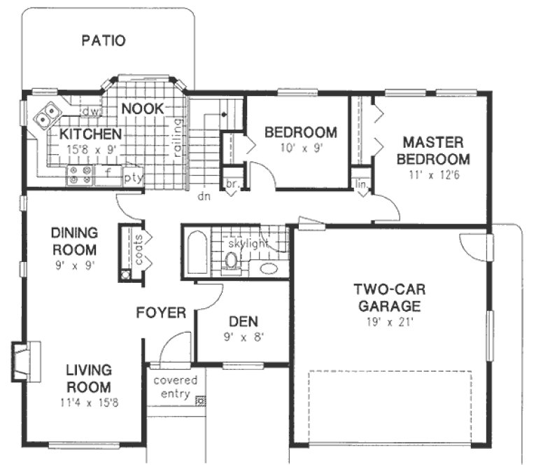 Main Floor Plan for House Plan #136629