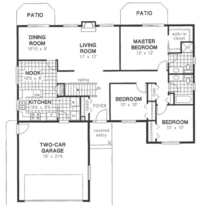 Main Floor Plan for House Plan #138629