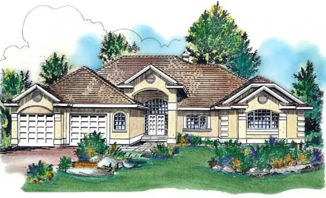 Full Rendering for House Plan #130729