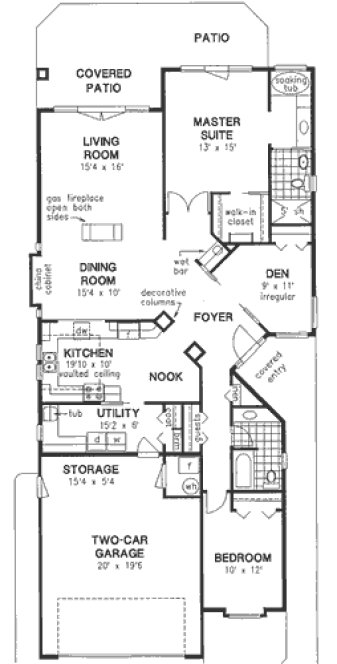 Main Floor Plan for House Plan #131729