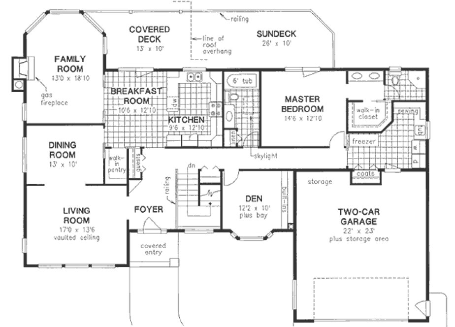 Main Floor Plan for House Plan #136729