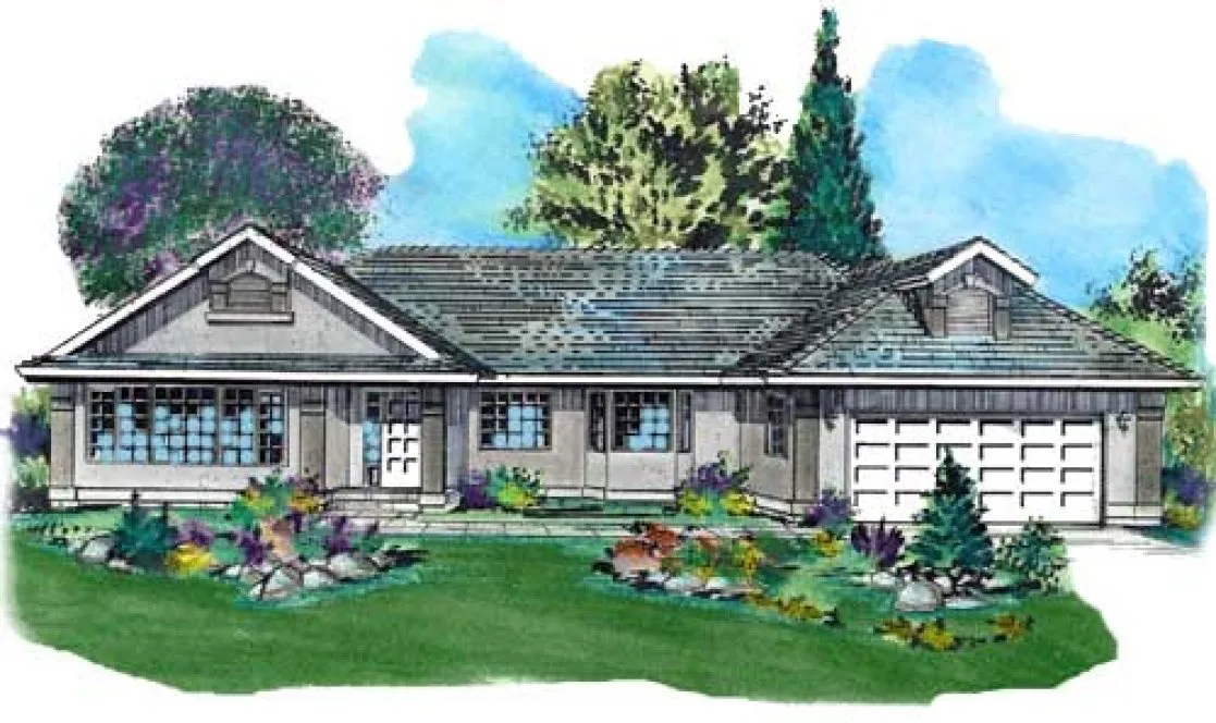 Full Rendering for House Plan #136729