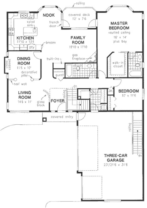 Main Floor Plan for House Plan #133039