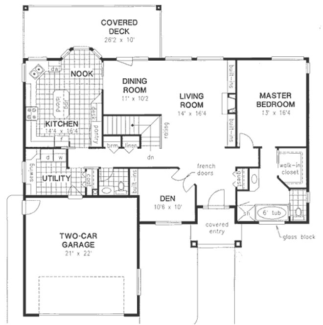 Main Floor Plan for House Plan #134039