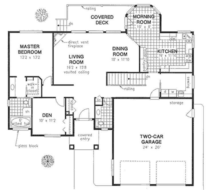 Main Floor Plan for House Plan #138039