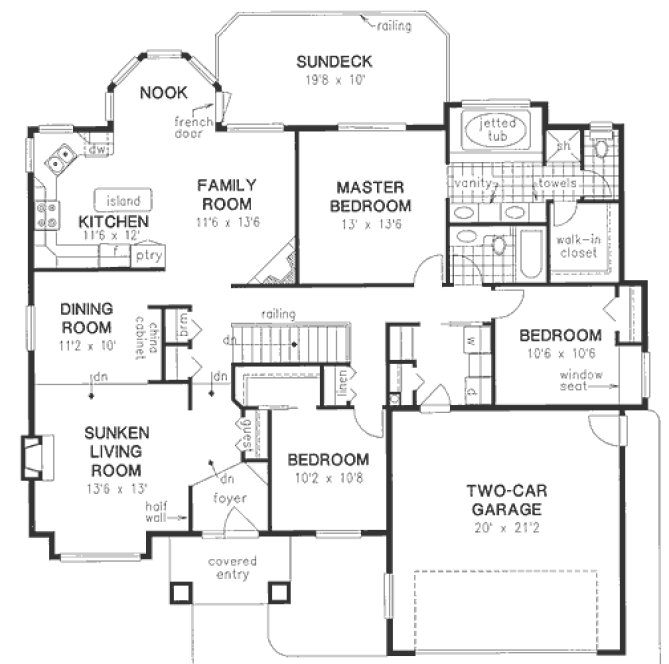 Main Floor Plan for House Plan #130139