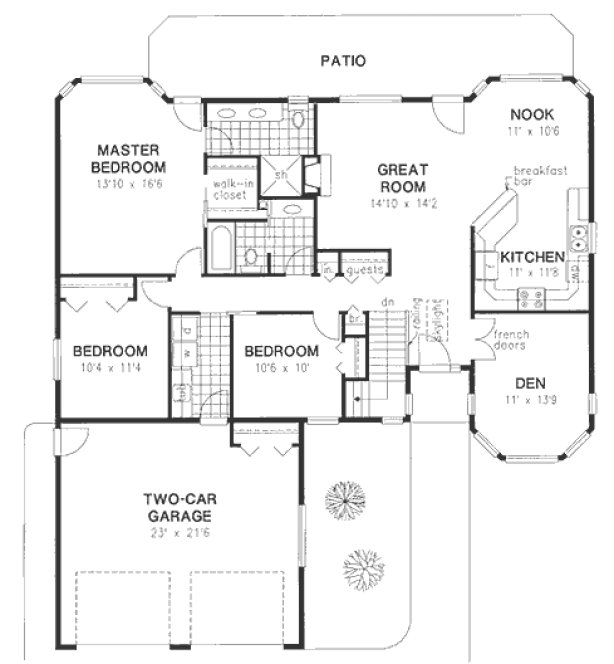 Main Floor Plan for House Plan #132239