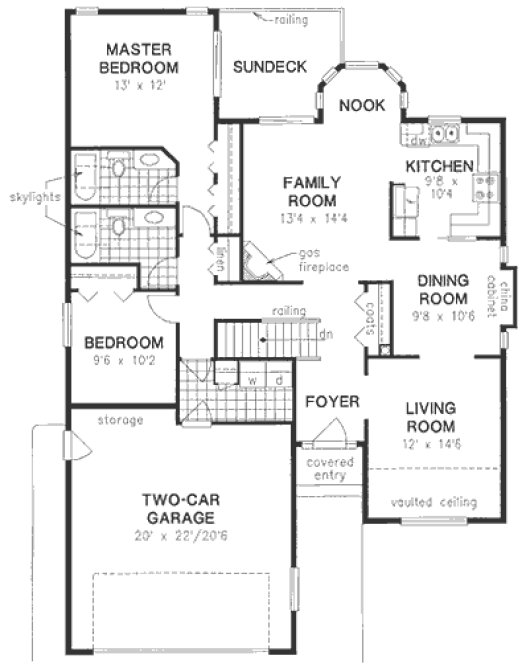 Main Floor Plan for House Plan #134239
